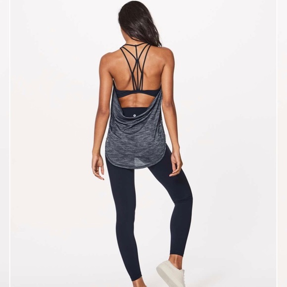 Lululemon Raise the Barre tank in Heathered Nocturnal Teal in size 4 - Picture 5 of 8